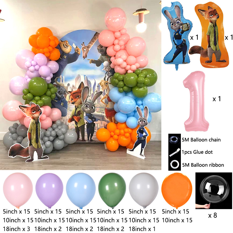 Zootopia Party Games - 주토피아 테마 풍선 체인 세트 주디