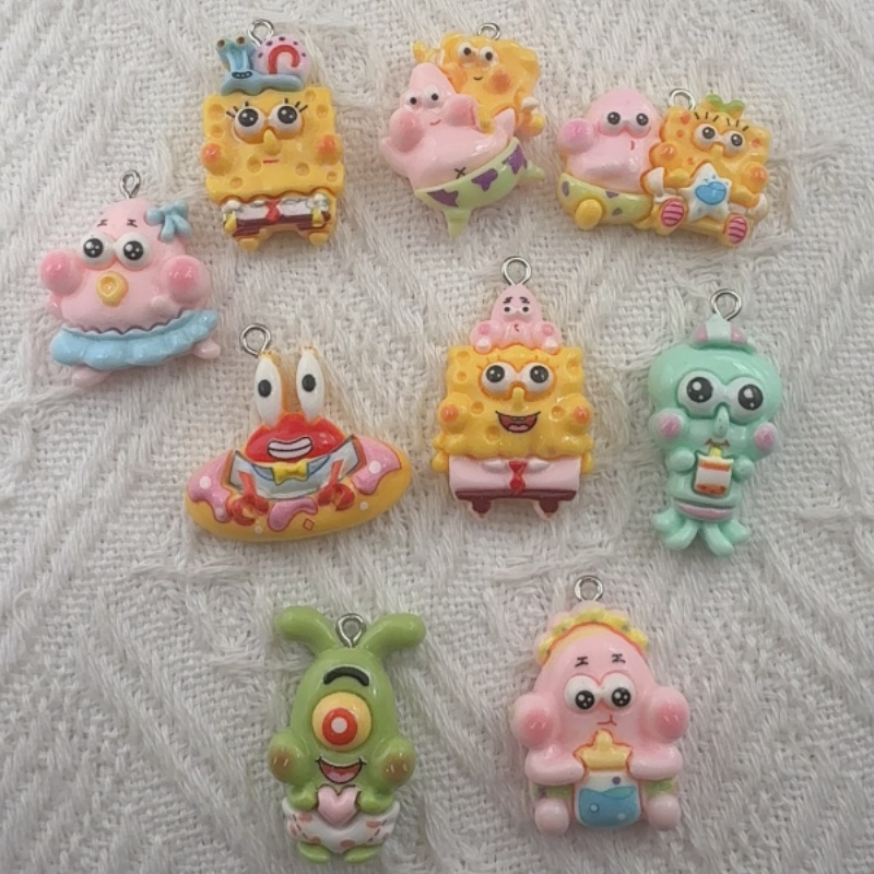 Party Games Birthday - 10개 만화 캐릭터 레진 펜던트, DIY