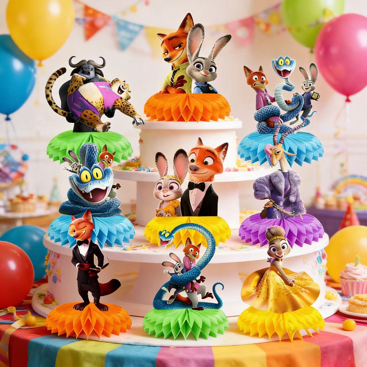 Zootopia Party Games - Zootopia Judy Honeycomb 데스크탑 장식 Zootopia