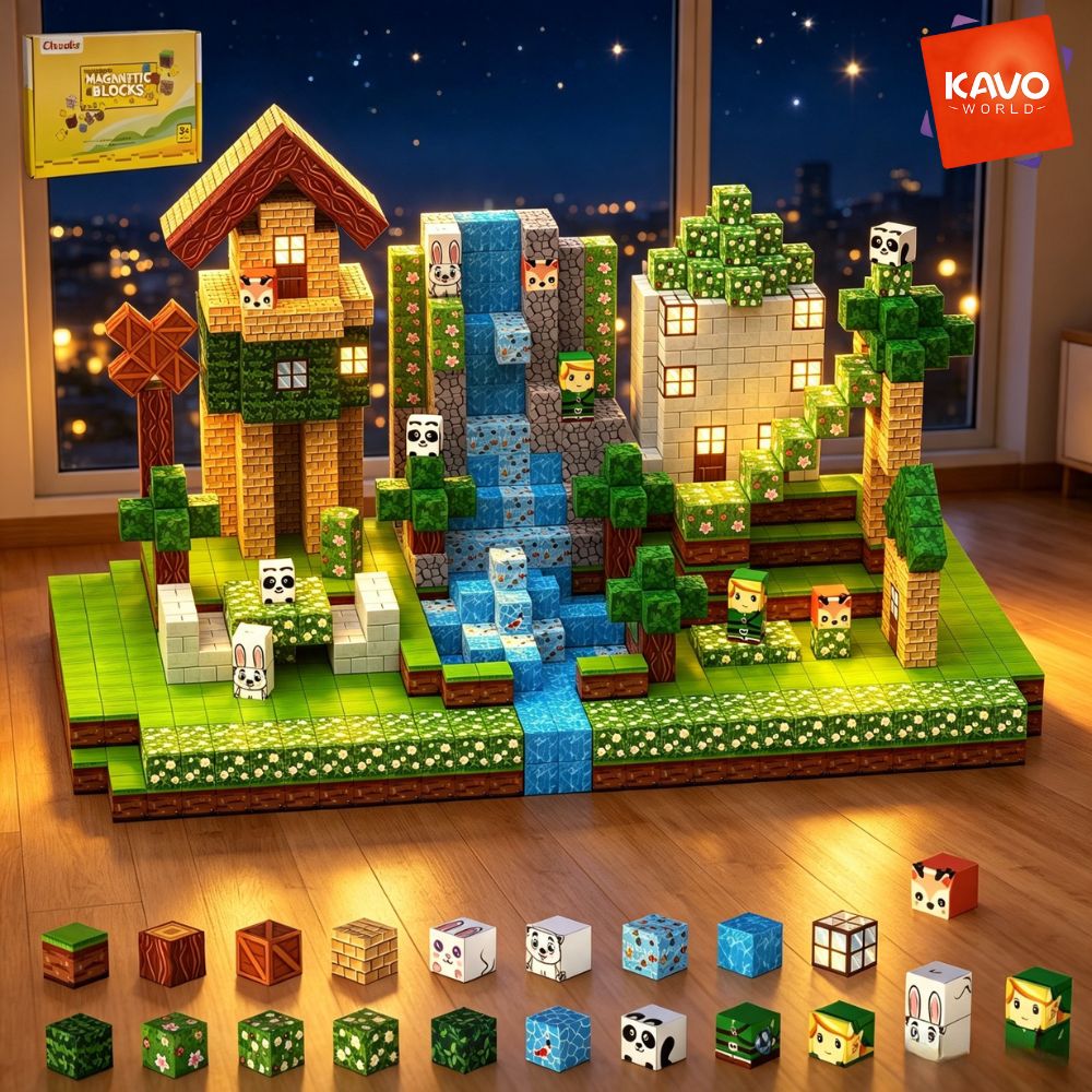KAVOWORLD 150피스 자석 숲속 집 조립 블록  - Party Games Easy Kids 리뷰 및 가격