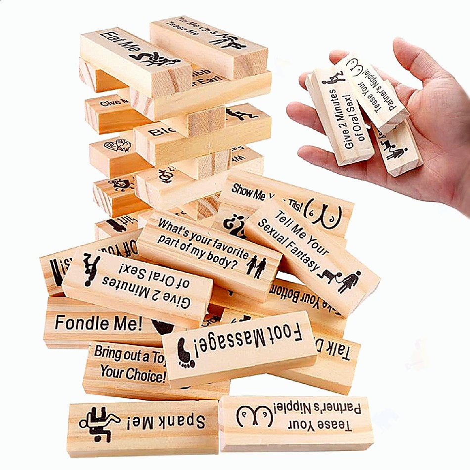 활동 데이트 나이트 아이디어 발렌타인 텀블링 타워 스태 - Party Games Ideas For Adults 리뷰 및 가격